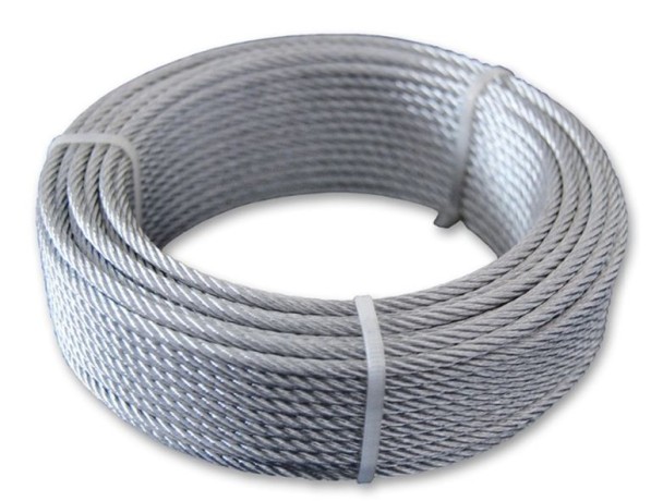 Канат стальной оцинкованный двойной круглопрядный левой свивки ВК ТК 11,5 мм ГОСТ 3071-88 фото