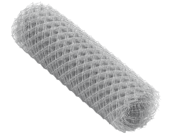 Сетка стальная рабица плетеная с ромбическими ячейками оцинкованная в рулоне для штукатурки Ст3 2х25х25 мм ГОСТ 5336-80 фото